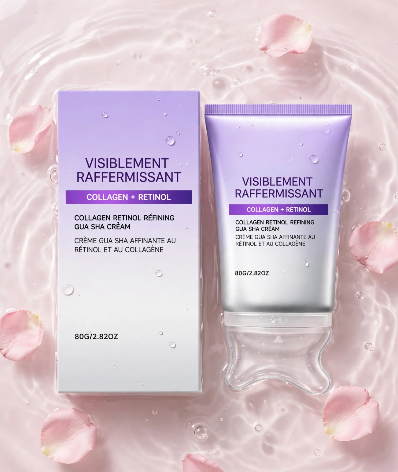 Crème Collagène & Rétinol Gua Sha Éclaskin avec son coffret